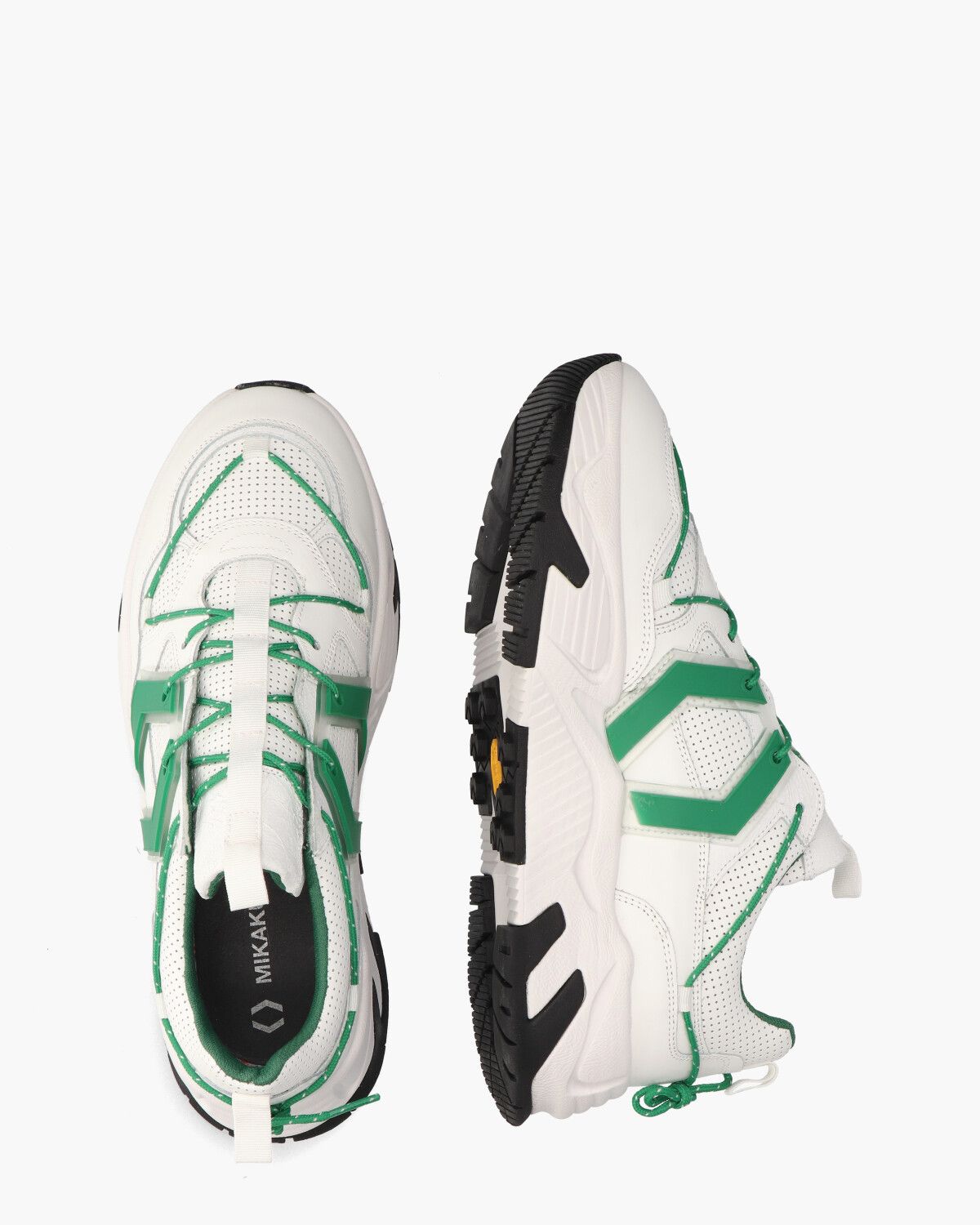 New Boom Wit/Groen Herensneakers