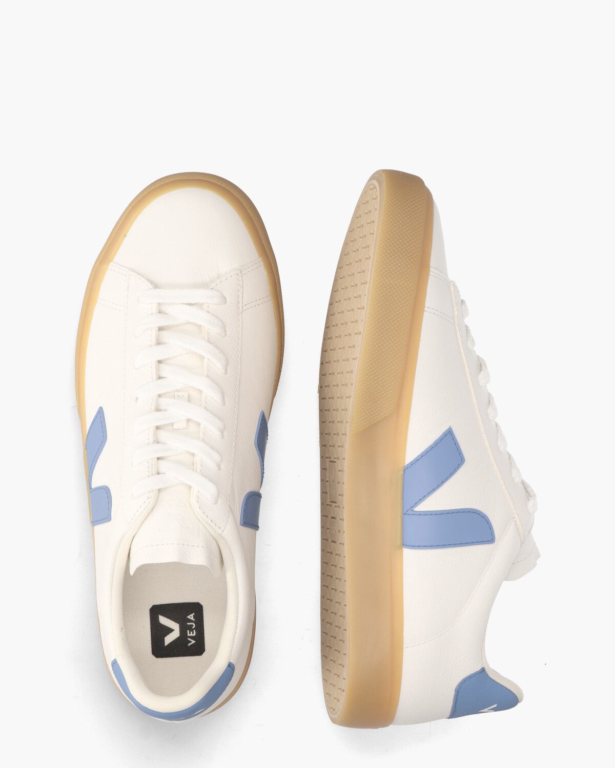 Campo Chromefree Leather Wit/Blauw Herensneakers