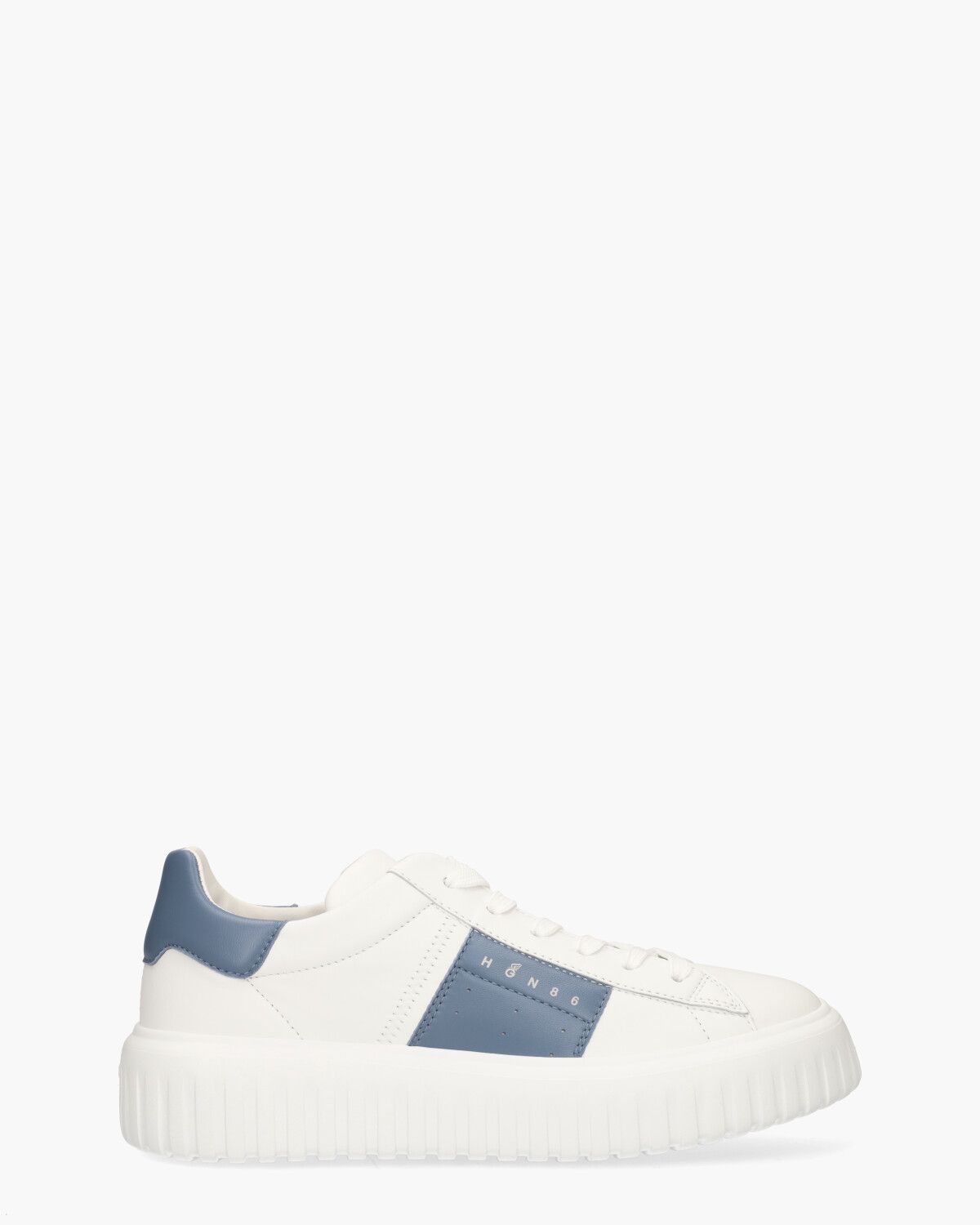 H-Stripes Wit/Lichtblauw Herensneakers