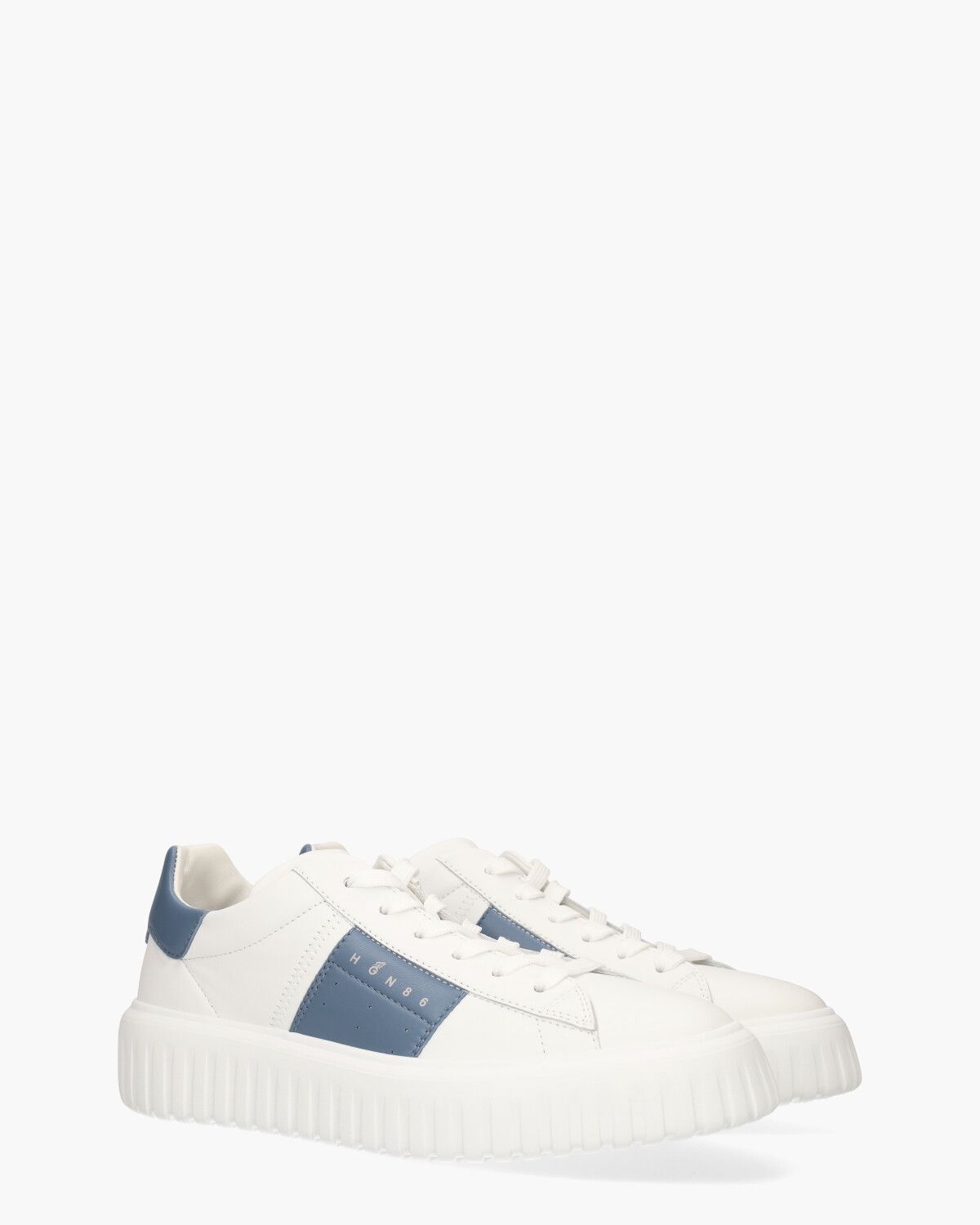 H-Stripes Wit/Lichtblauw Herensneakers