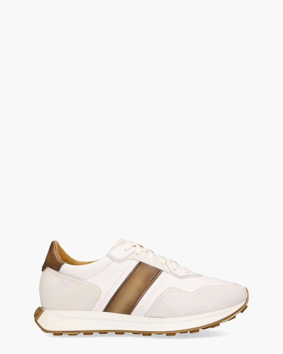 25361 Wit/Cognac Herensneakers