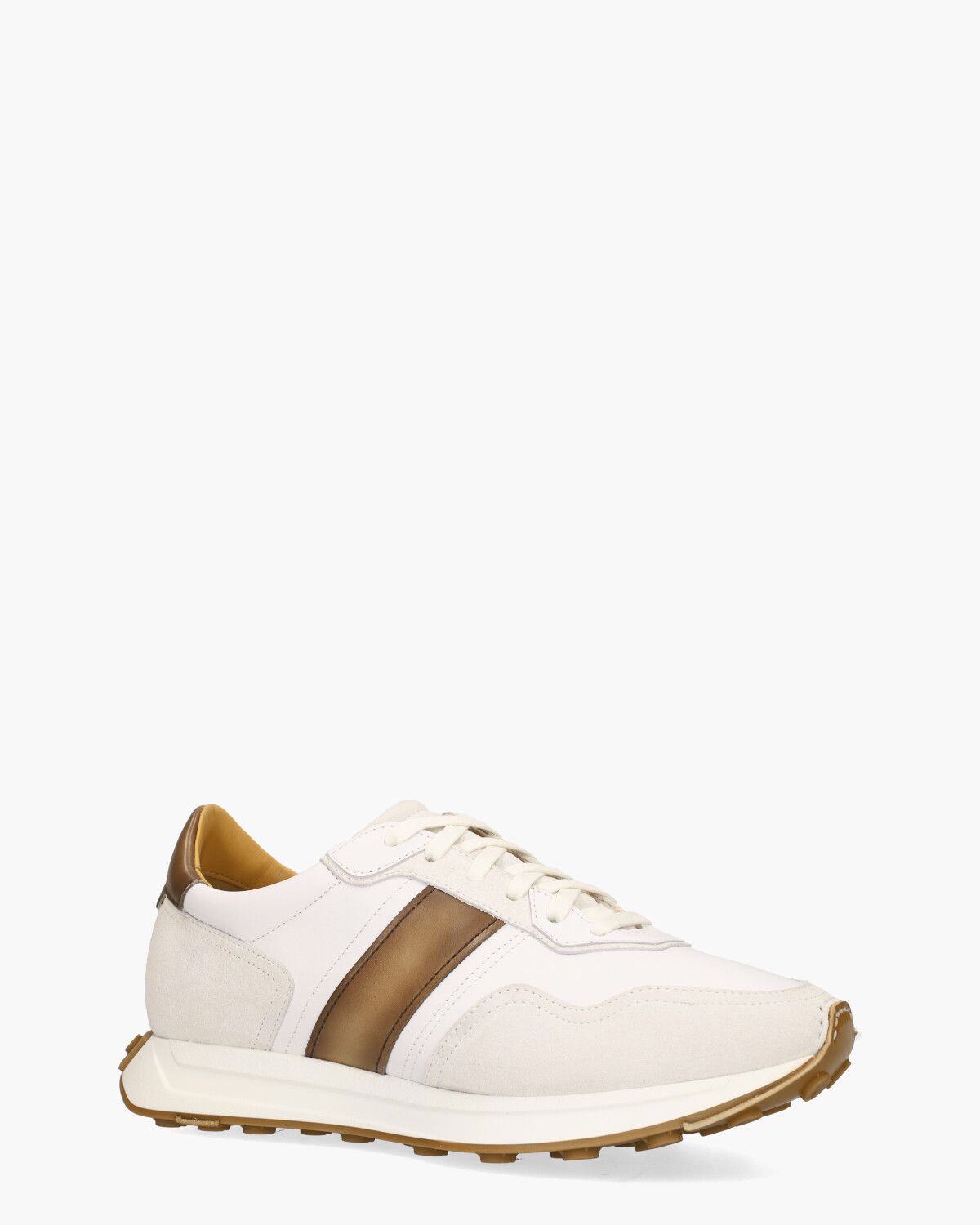25361 Wit/Cognac Herensneakers