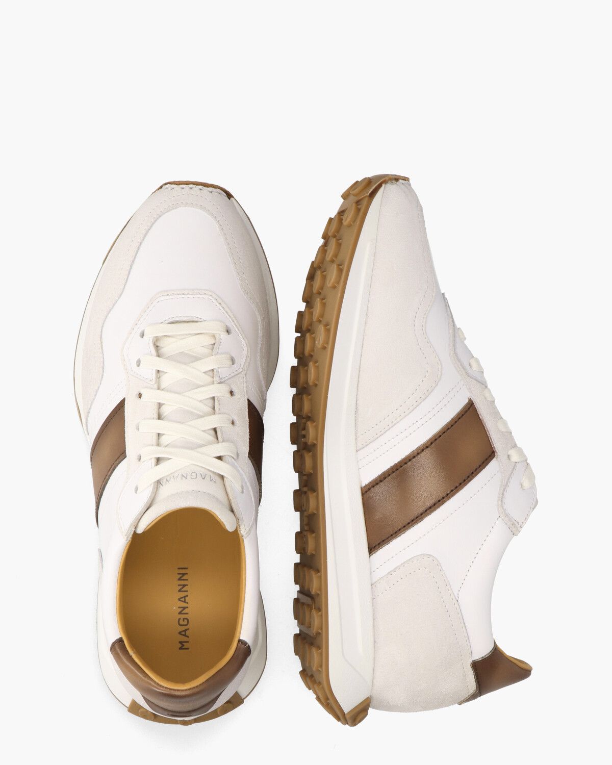 25361 Wit/Cognac Herensneakers