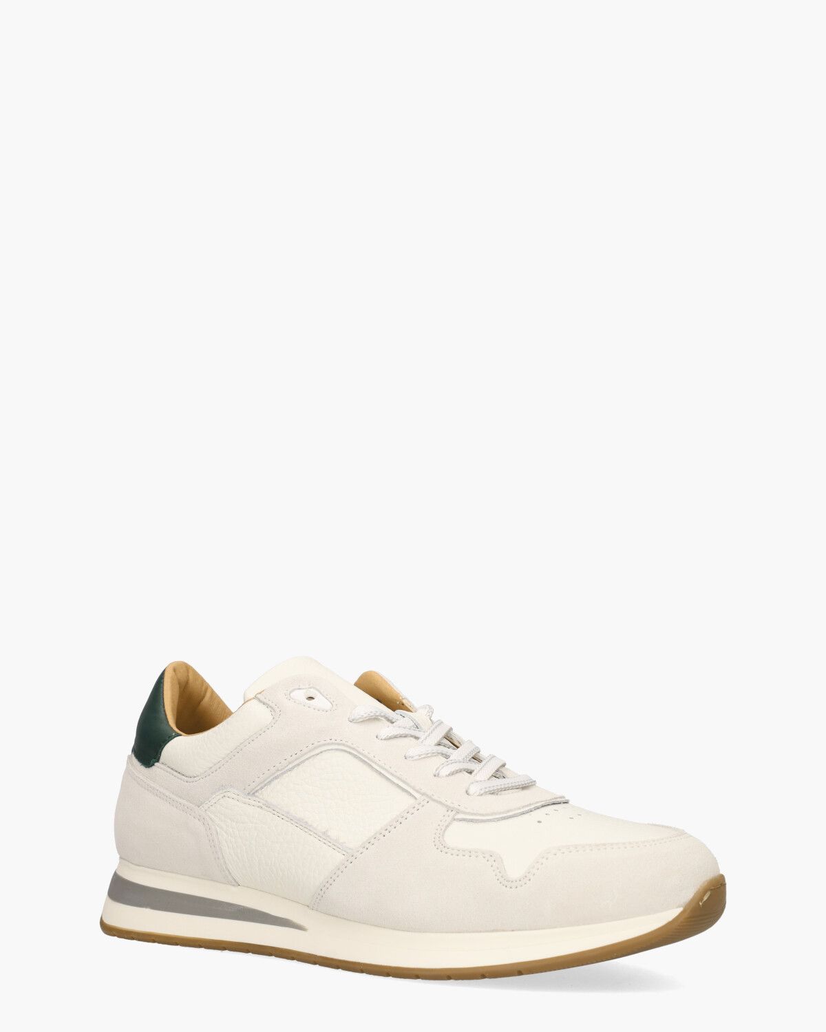 Winston Off-White/Groen Herensneakers