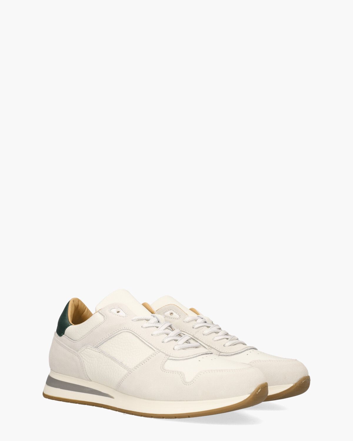 Winston Off-White/Groen Herensneakers