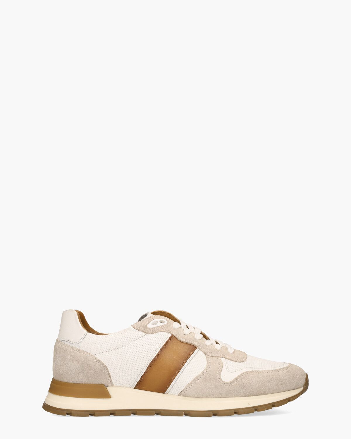 Winay Wit/Cognac Herensneakers