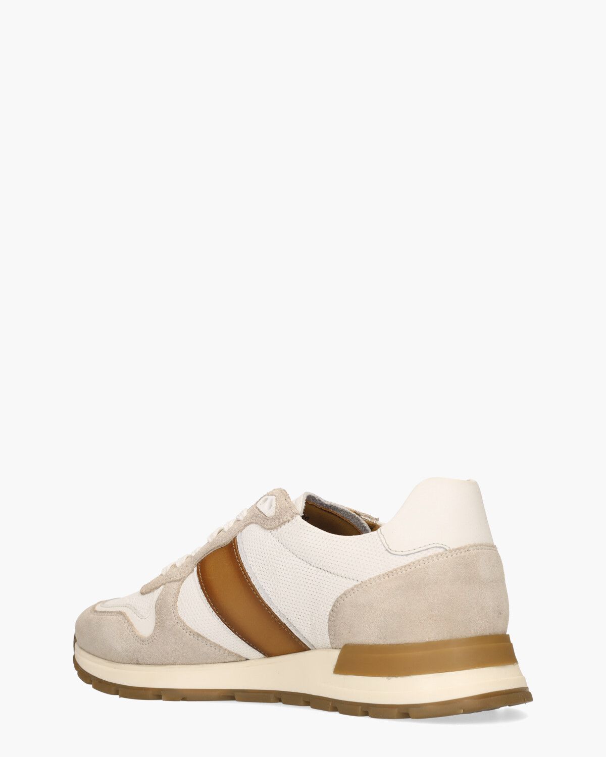 Winay Wit/Cognac Herensneakers