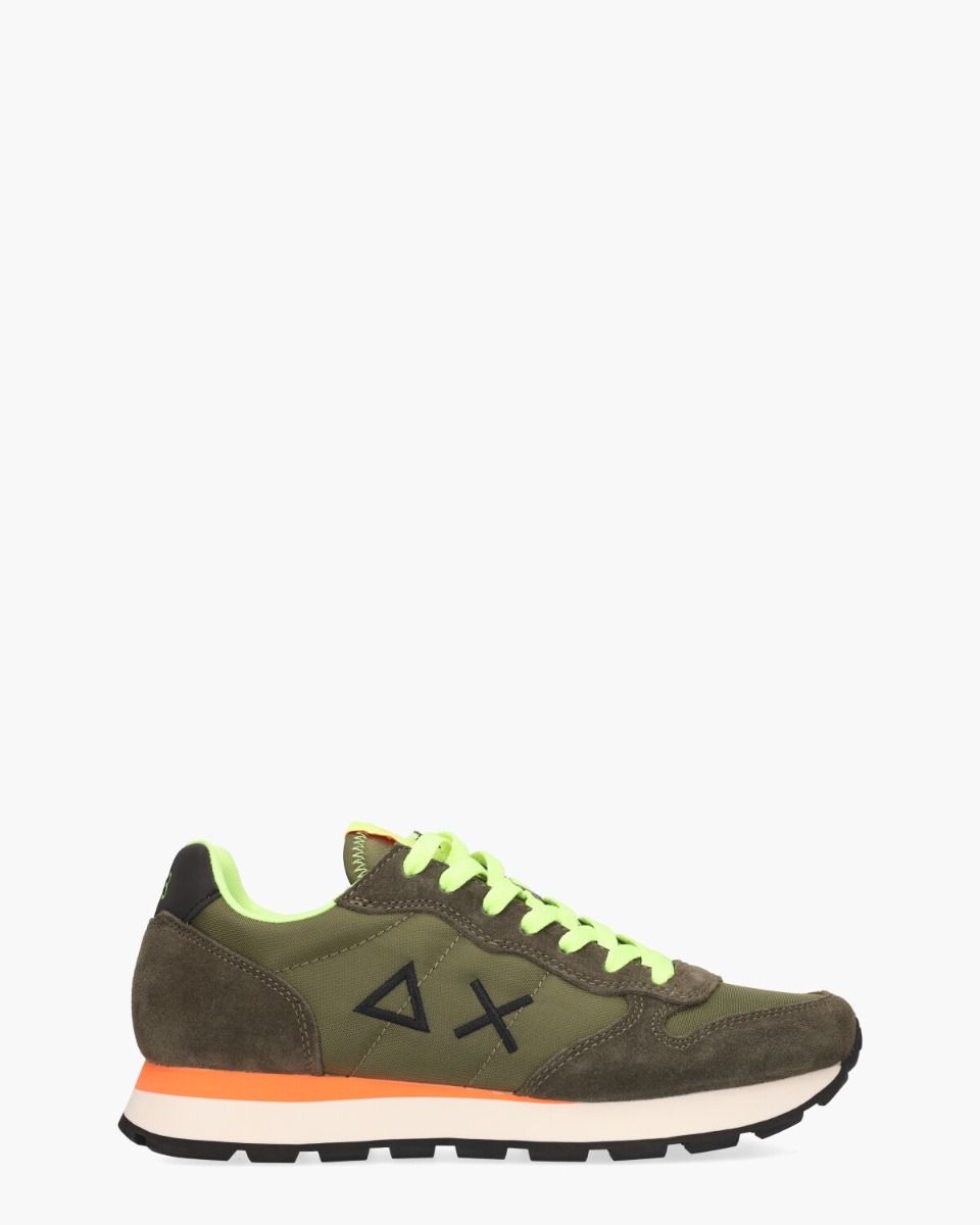 Tom Fluo Legergroen Herensneakers