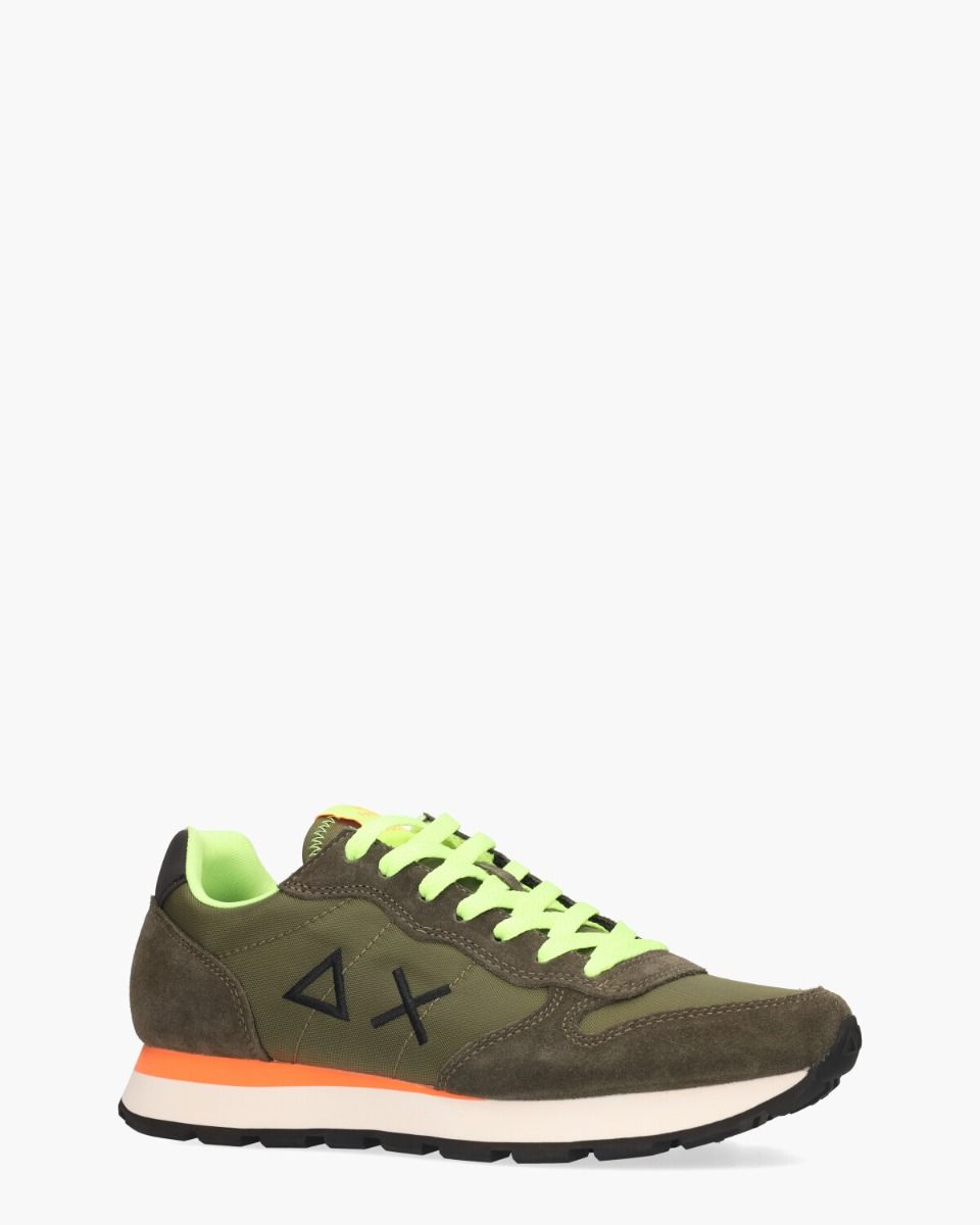 Tom Fluo Legergroen Herensneakers