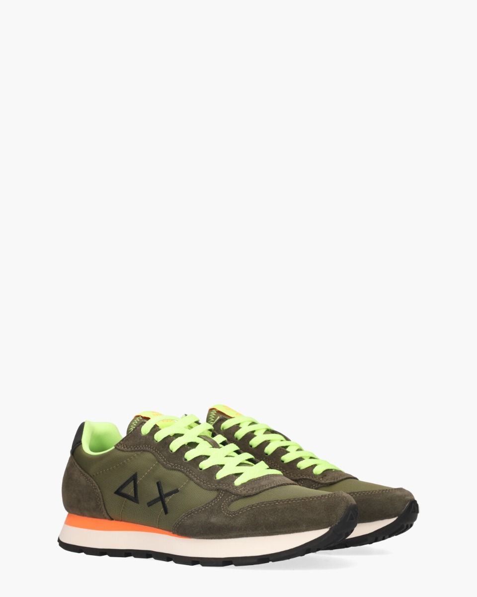 Tom Fluo Legergroen Herensneakers