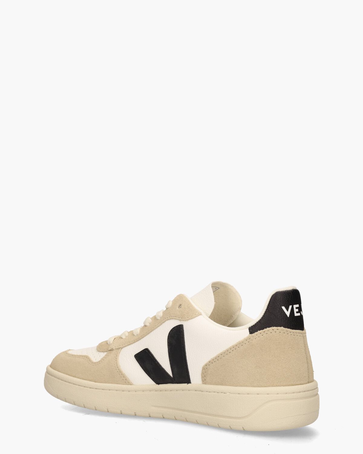V-10 Chromefree Leather Wit/Zwart/Bruin Herensneakers