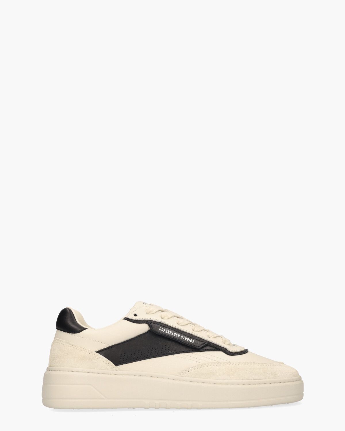 CPH89M Leather Mix Off-White/Zwart Herensneakers