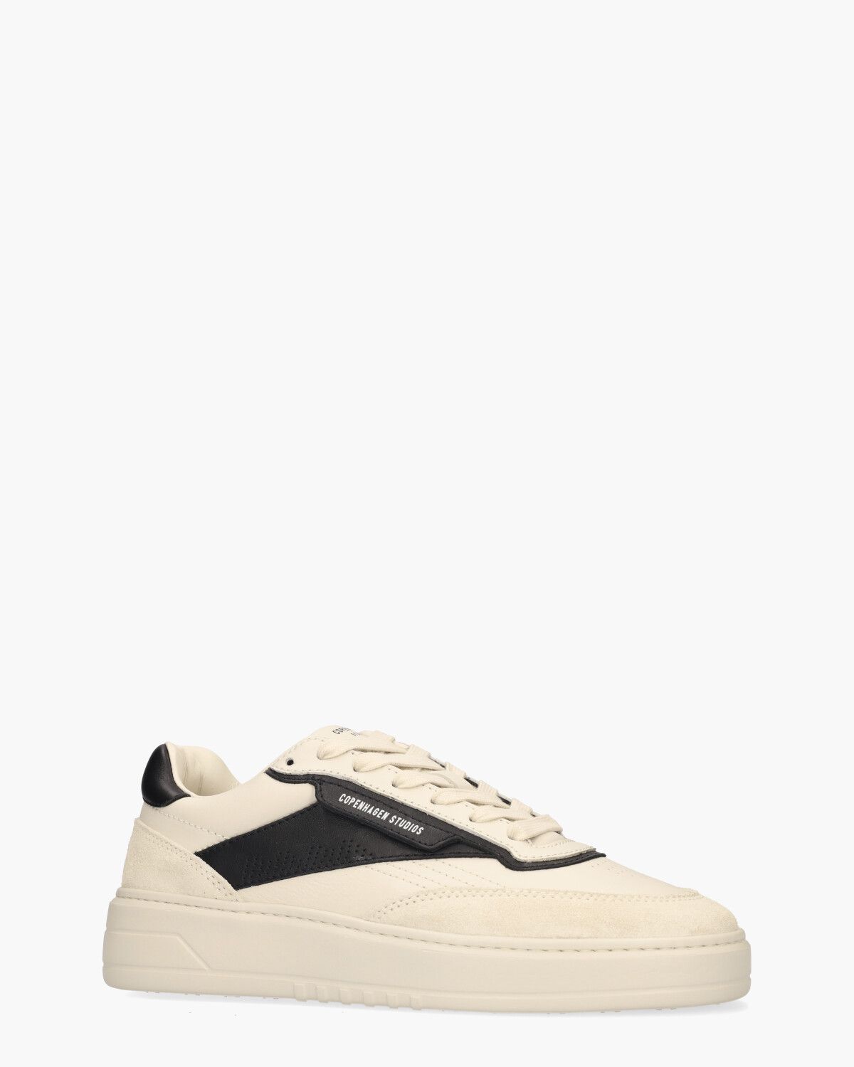 CPH89M Leather Mix Off-White/Zwart Herensneakers
