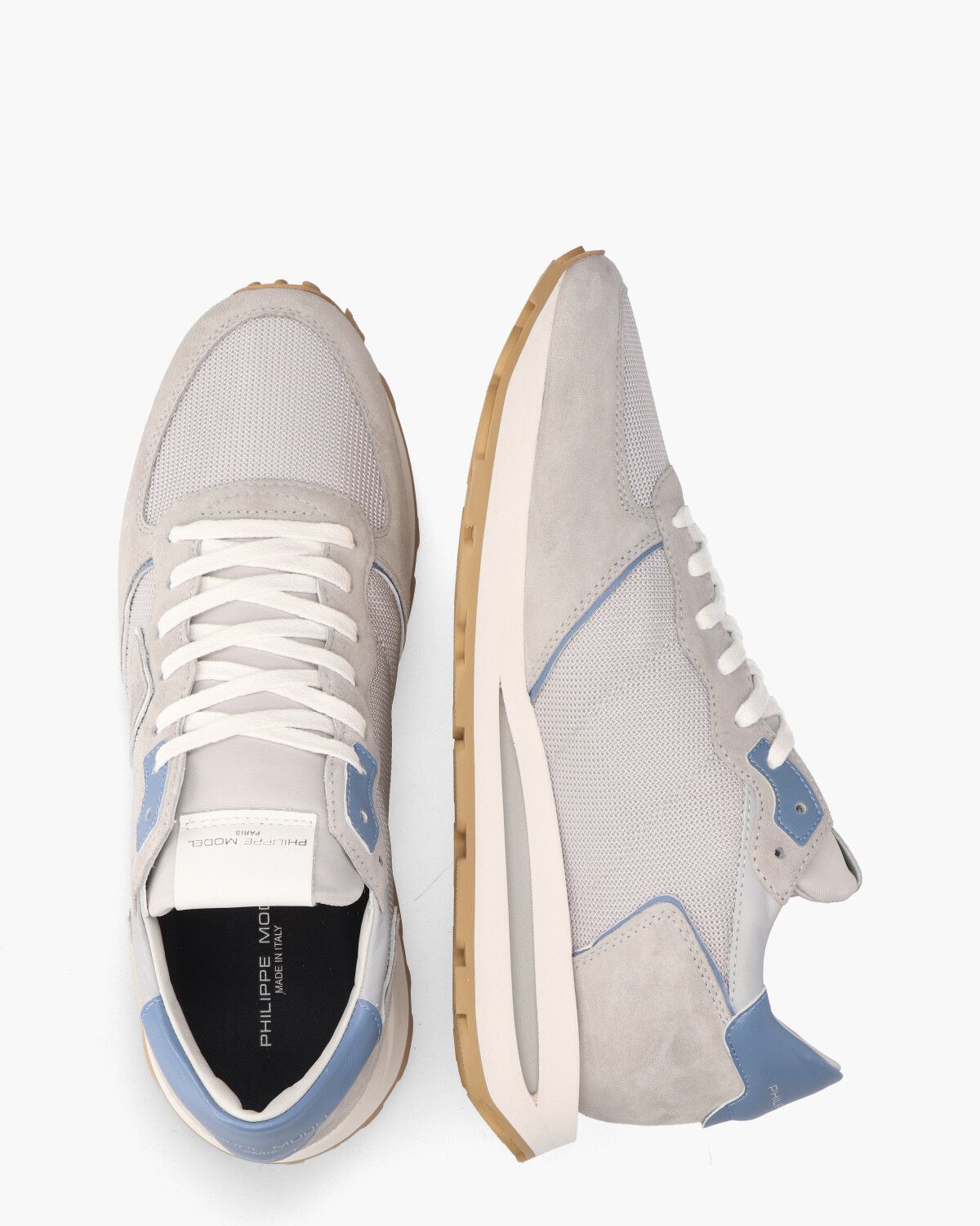 Tropez Haute Lichtgrijs/Blauw Herensneakers