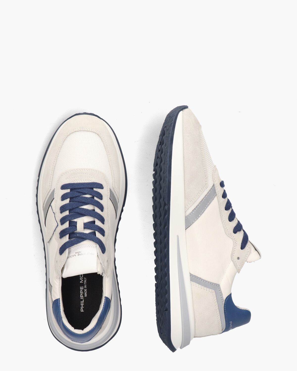 Tropez 2.1 Wit/Blauw Herensneakers