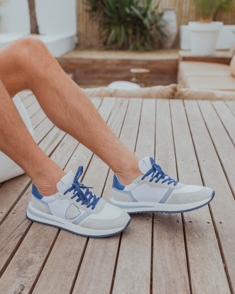 Tropez 2.1 Wit/Blauw Herensneakers