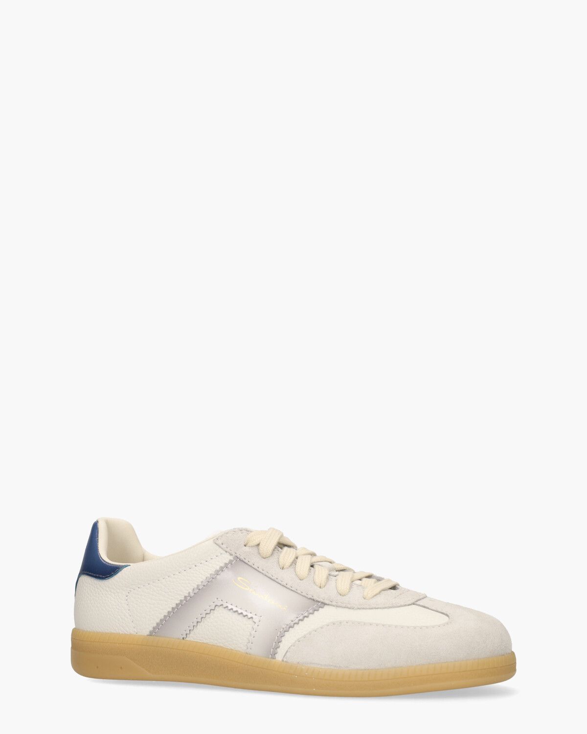 21965 Off-White/Lichtgrijs/Blauw Herensneakers
