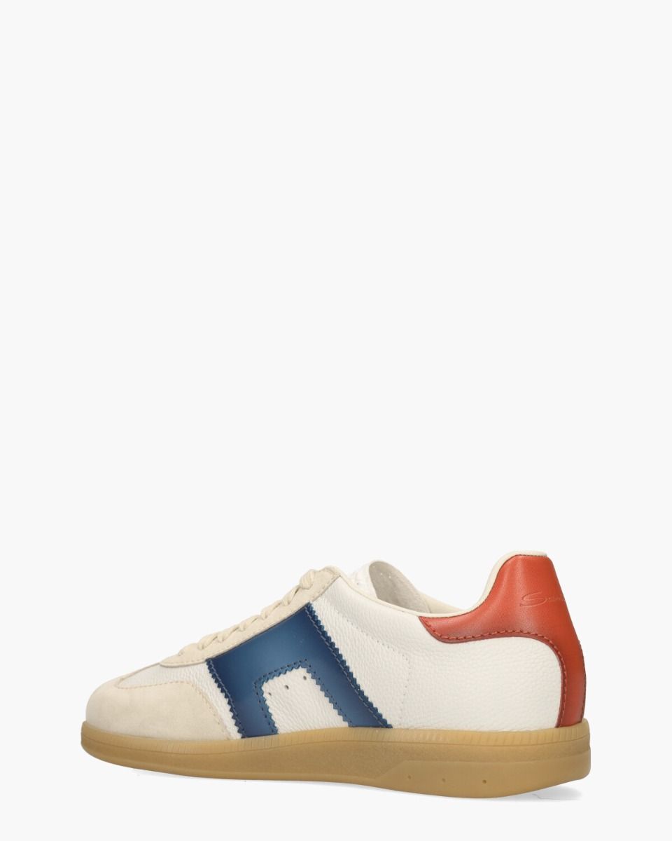 21965 Off-White/Blauw/Rood Herensneakers