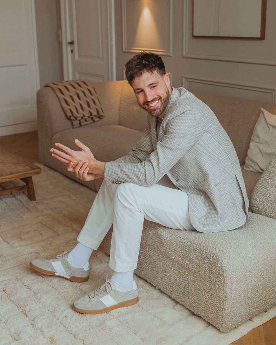 Brandon Tenn Beige Herensneakers 