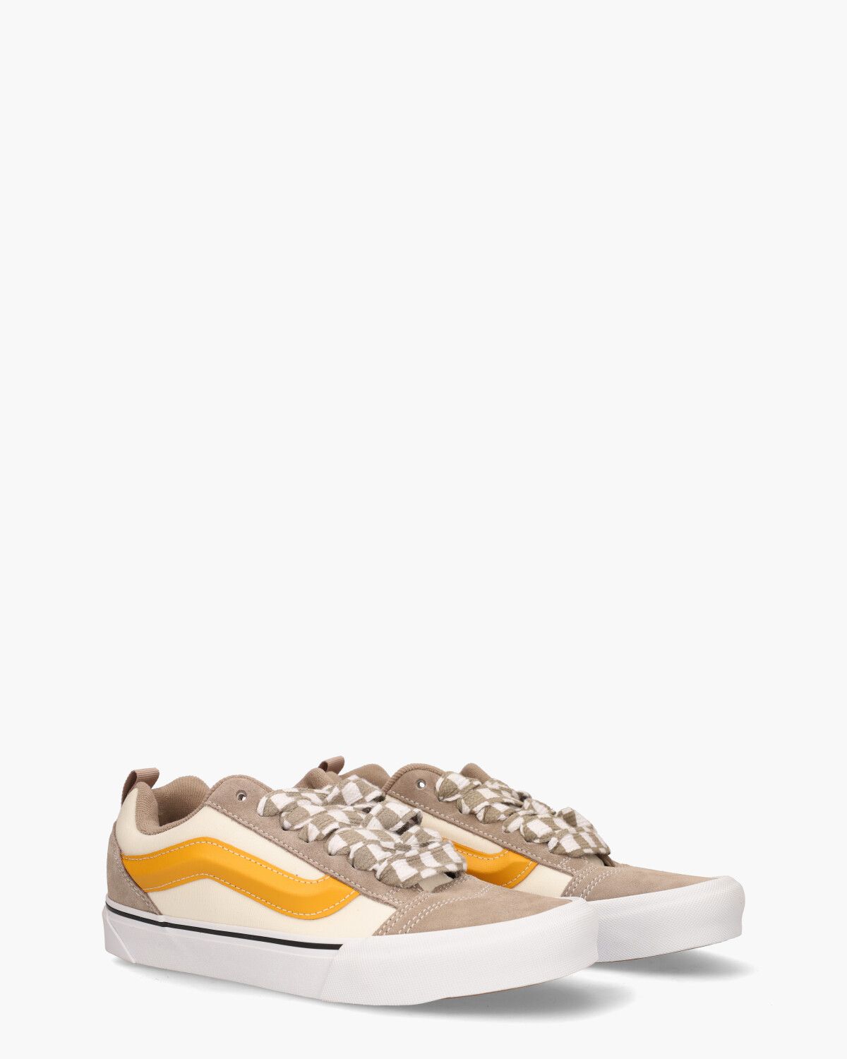 Knu Skool Off-White/Taupe Herensneakers 