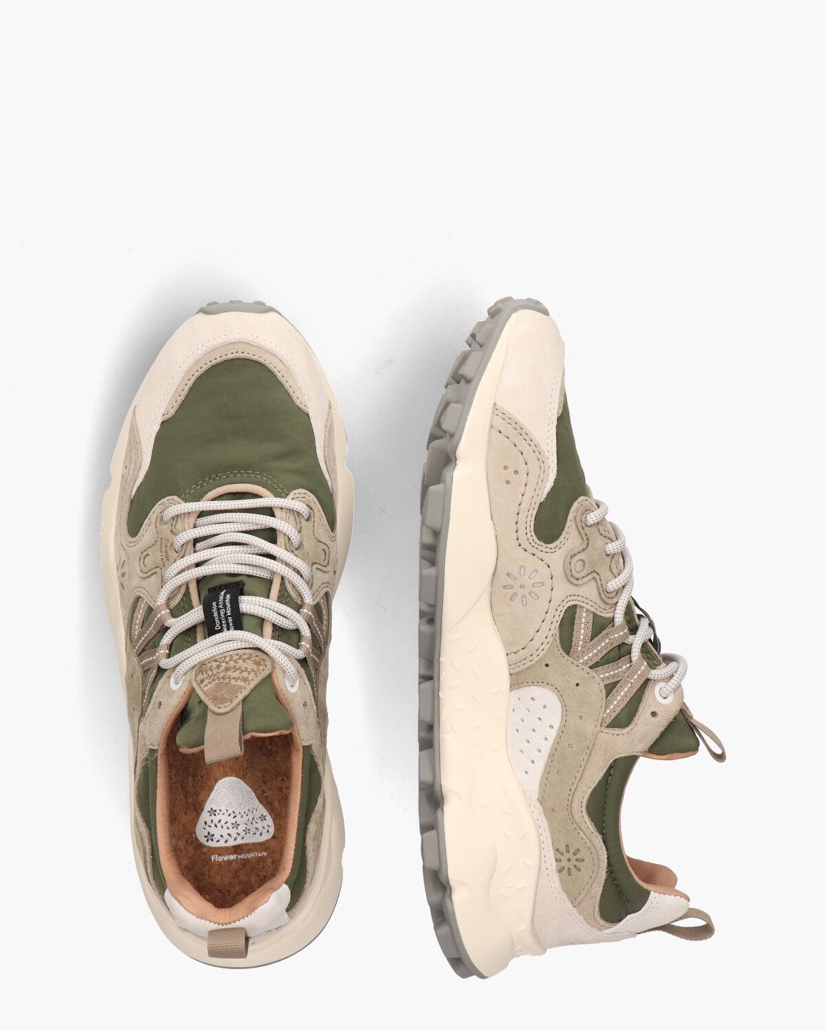 Yamano 3 Beige/Groen Herensneakers