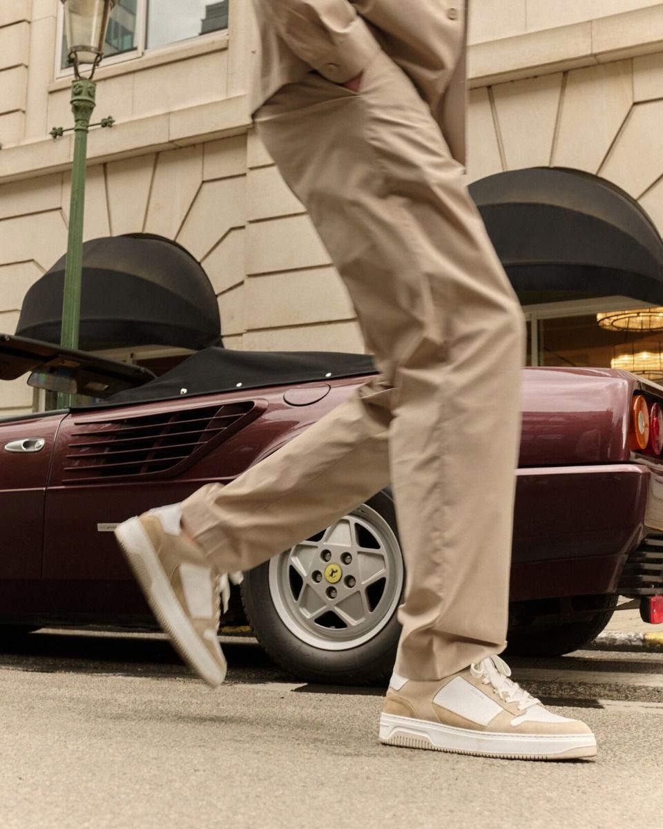 Basket Court Wit/Beige Herensneakers