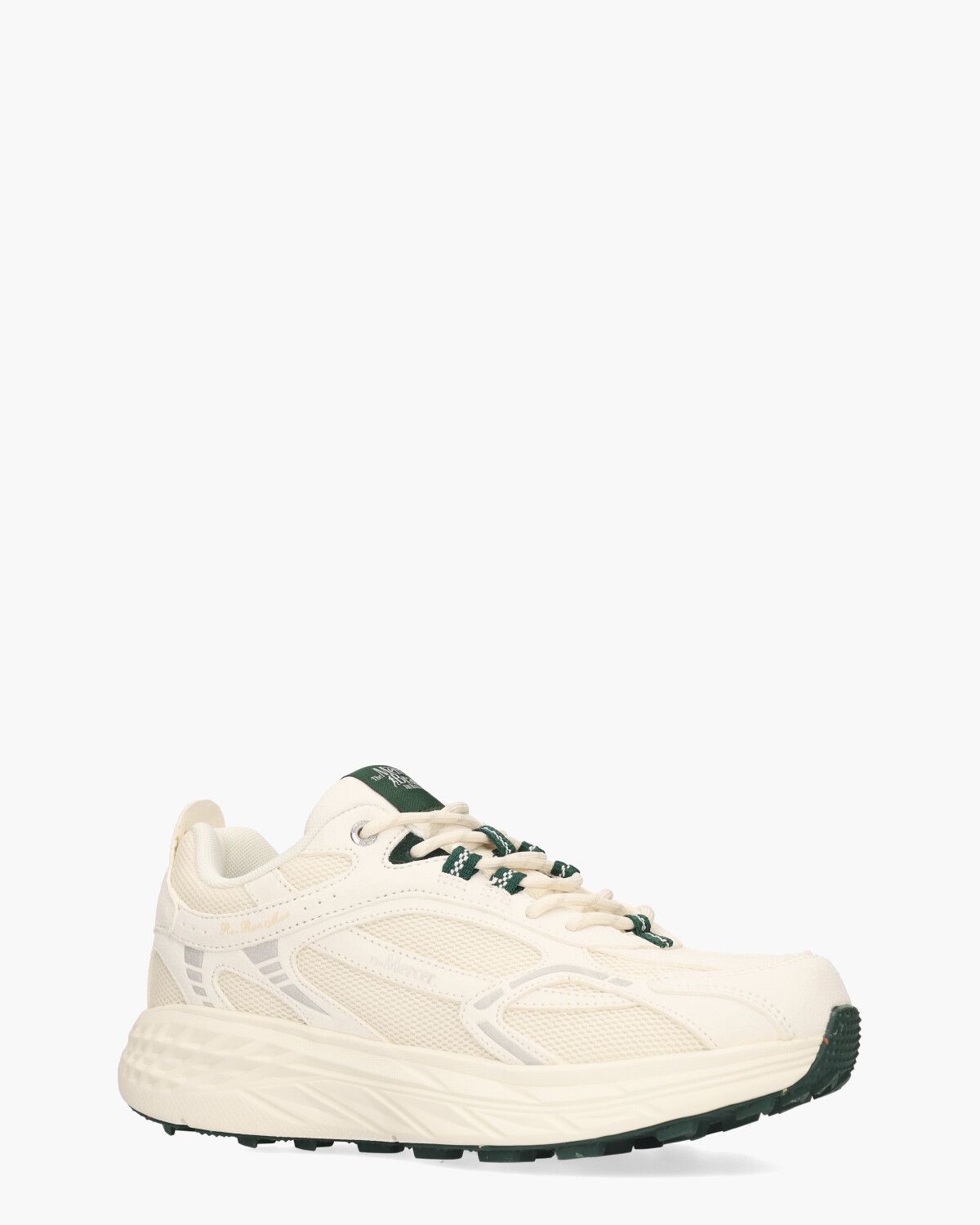 The Re-Run Max Off White/Donkergroen Herensneakers