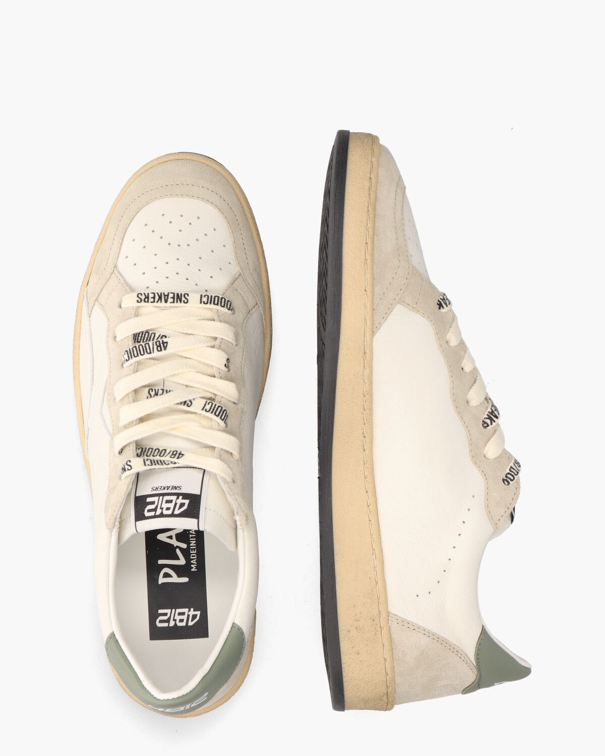 Play.New Wit/Beige Herensneakers