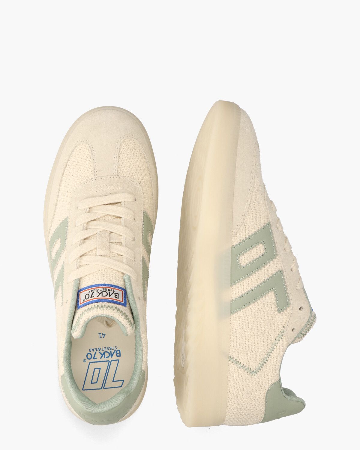 Boston Denver 06 Off-White/Lichtgroen Herensneakers