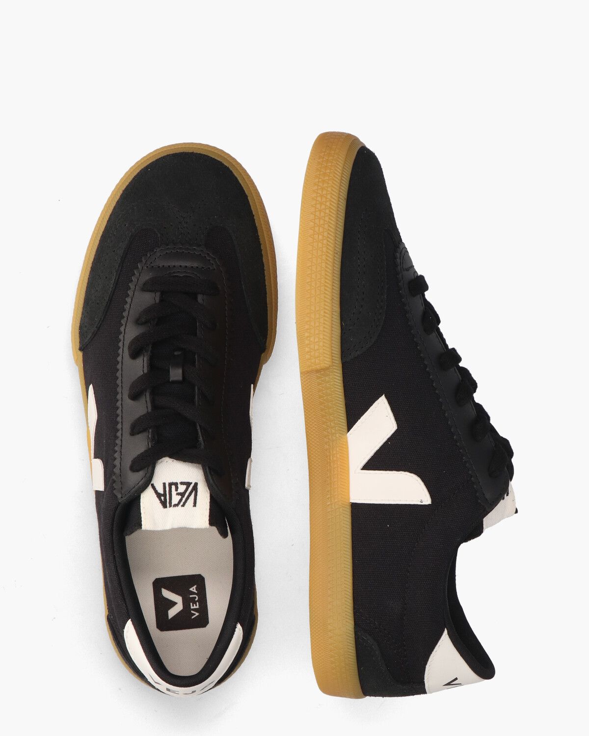Volley Canvas Zwart Herensneakers