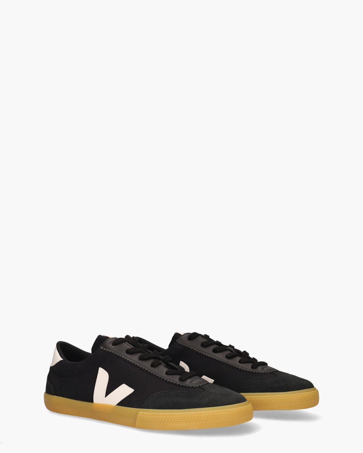 Volley Canvas Zwart Herensneakers