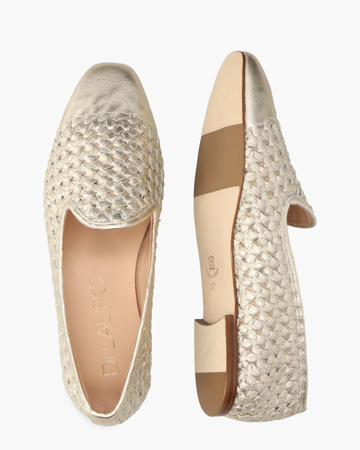 8063 Goud Damesloafers
