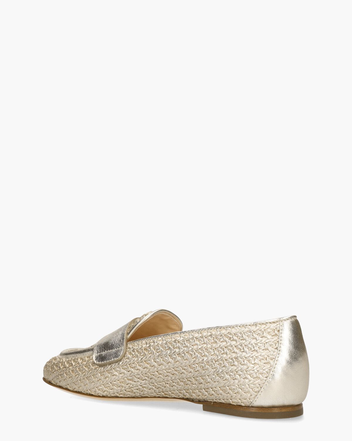 Sheryl Raffia Goud Damesloafers