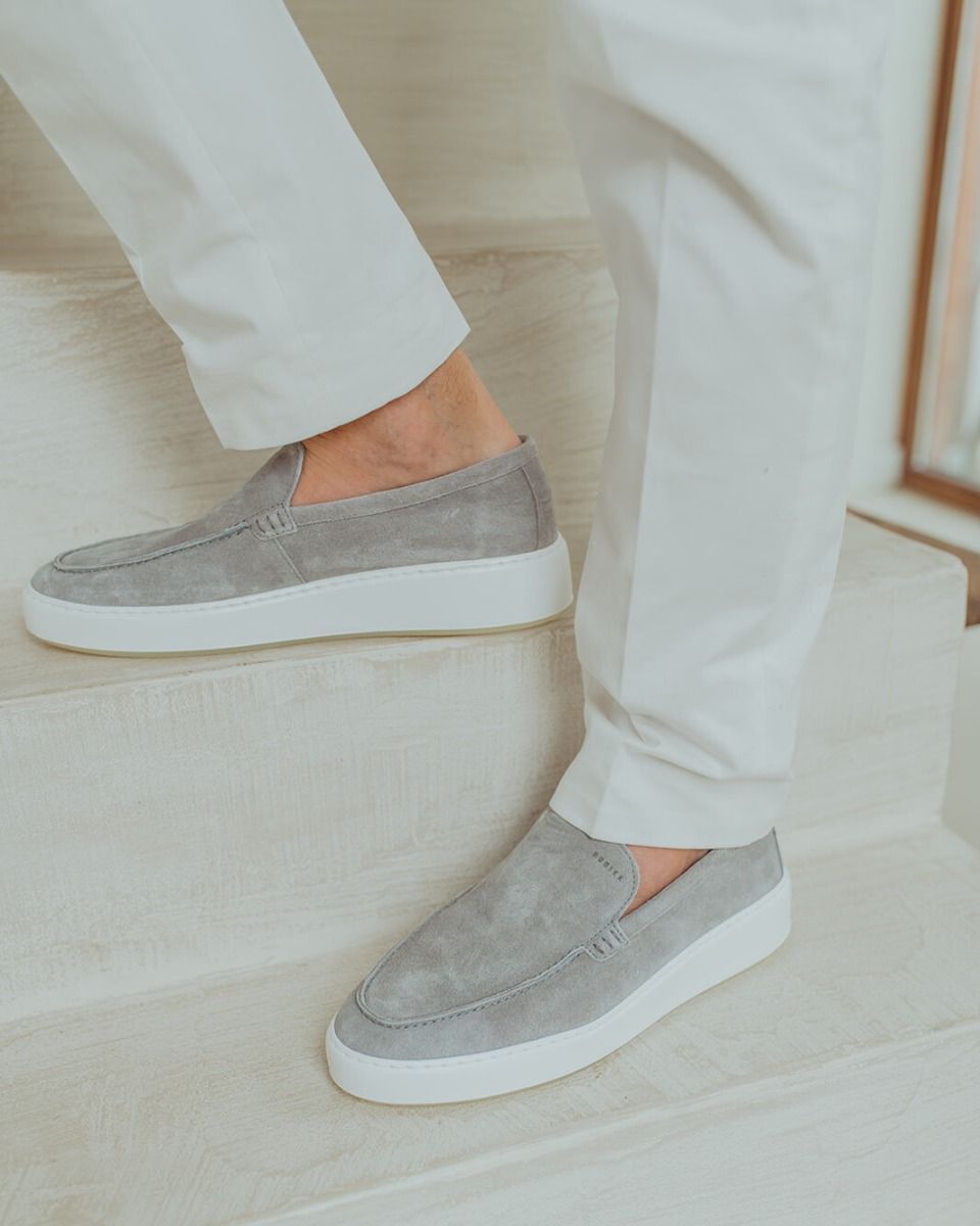 Jiro Mio Lichtgrijs Herenloafers