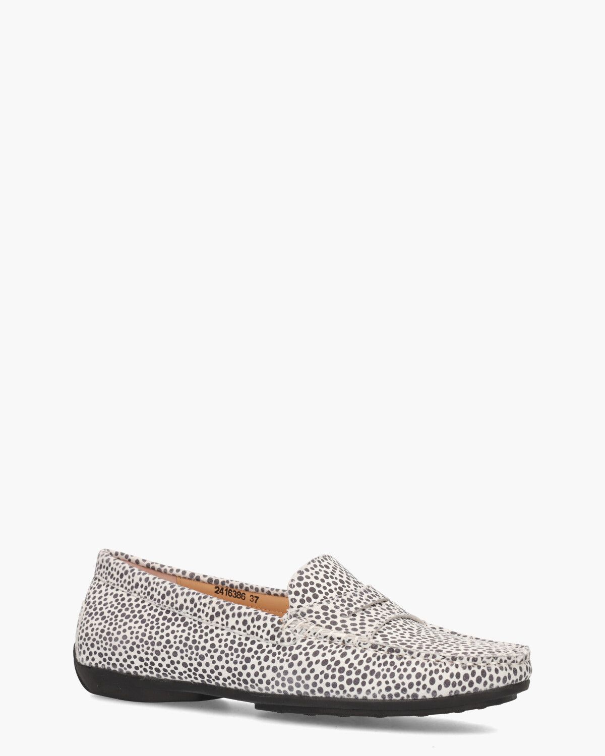 Harmkje Wit/Zwart Damesloafers