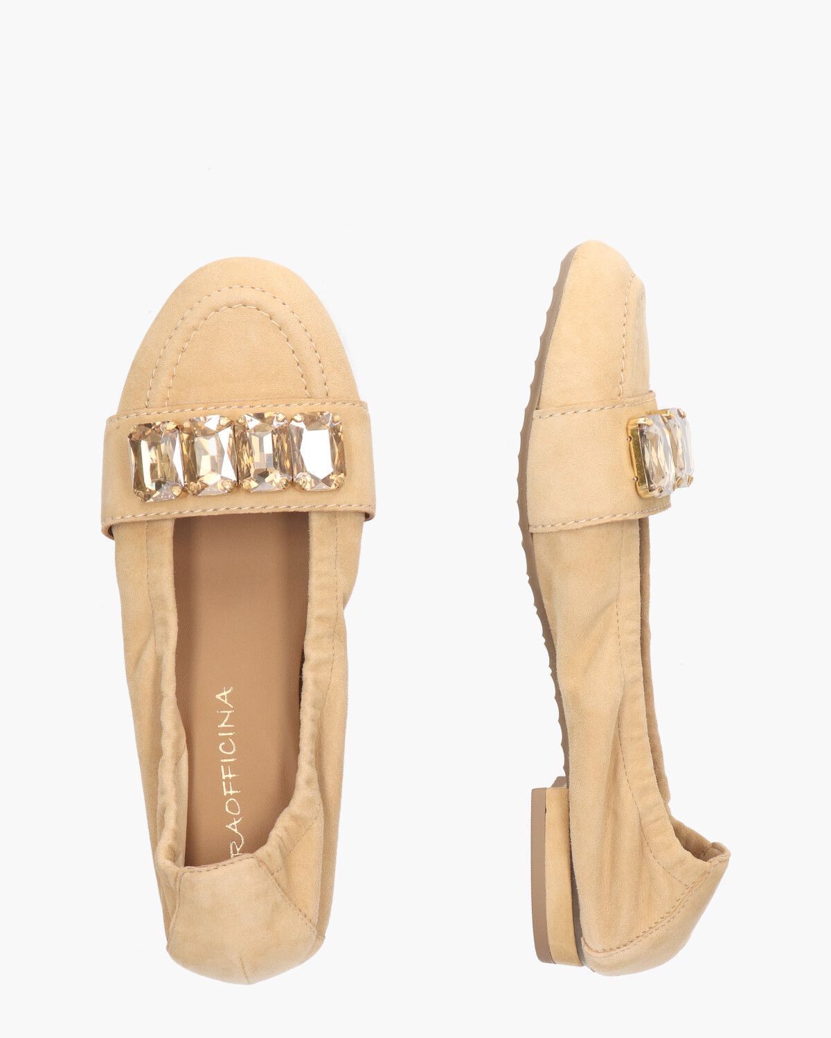 AO0902 Lichtbruin Damesloafers