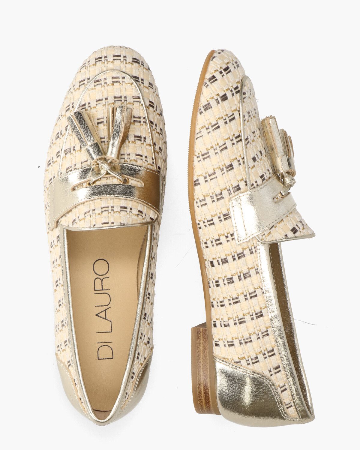 Weslia Multicolor/Goud Damesloafers