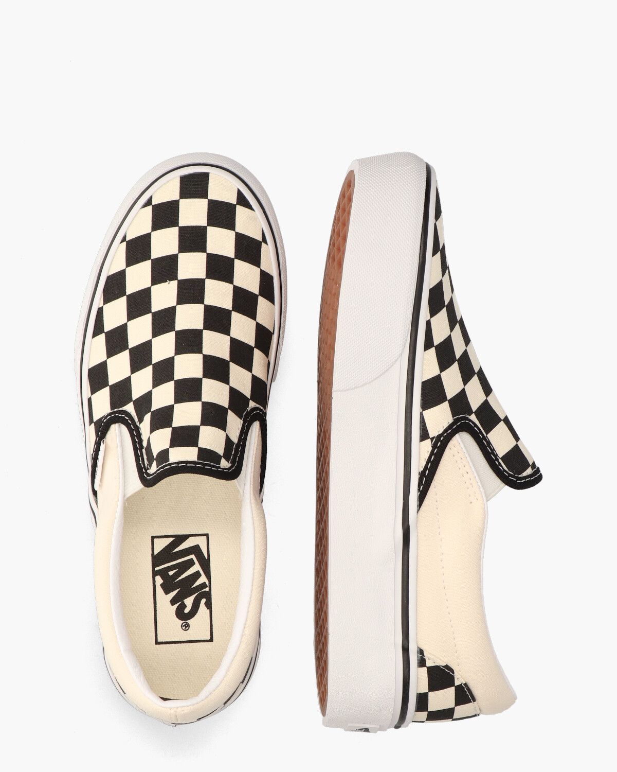 Checkerboard Classic Slip-On Platform VN00018EBWW Damessneakers