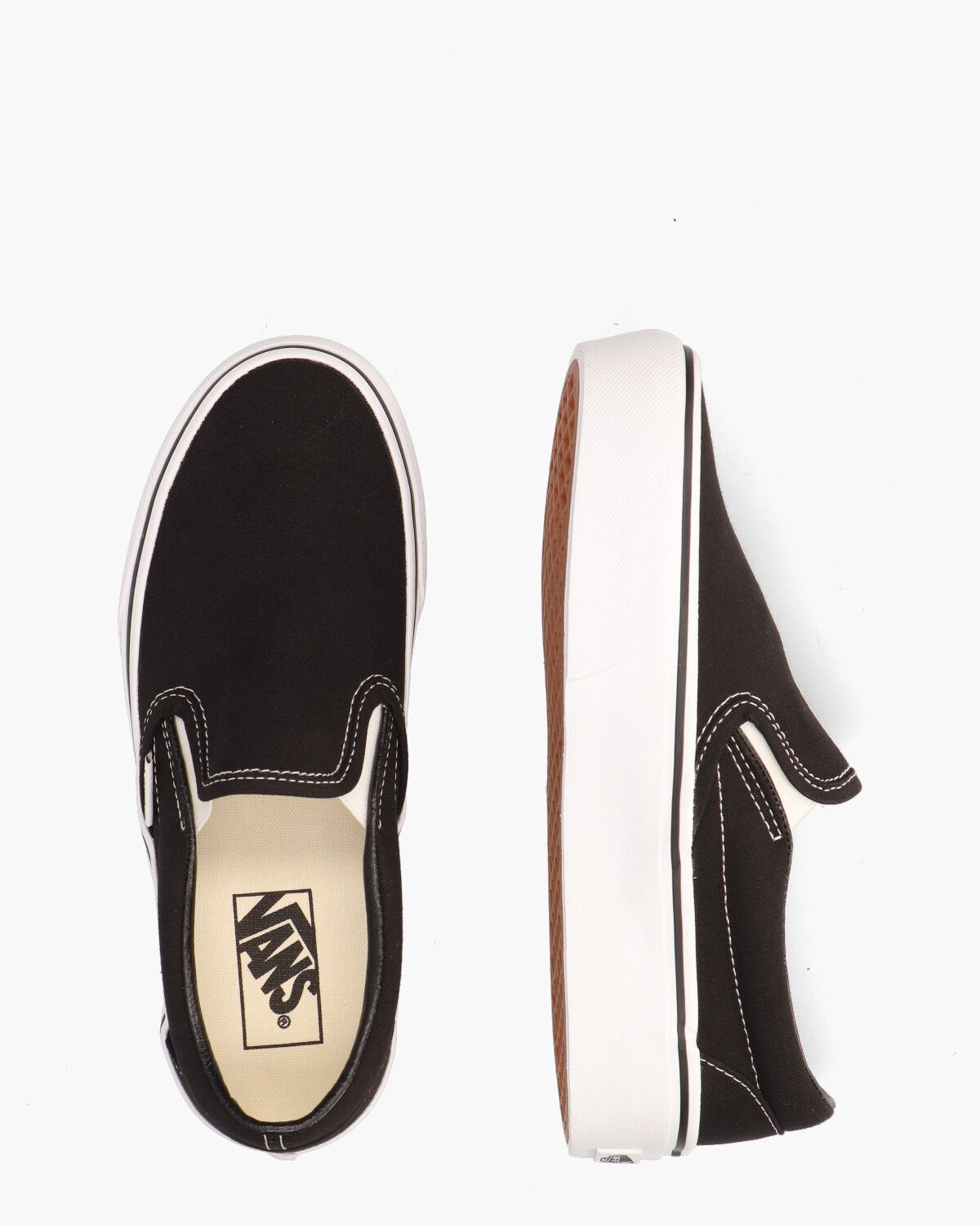 Classic Slip-On Platform Zwart Damessneakers