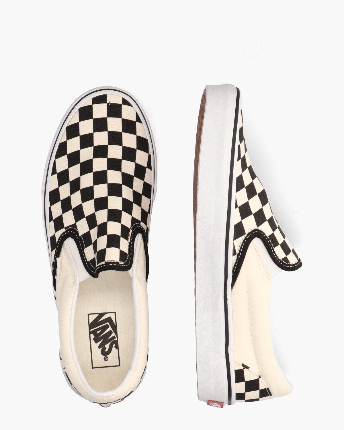 Checkerboard Classic Slip-On Off-White/Zwart Herensneakers