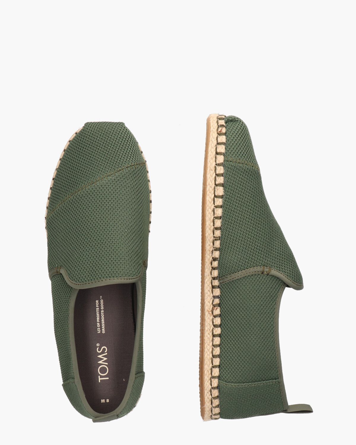 Deconstructed Alpargata Groen Herenloafers
