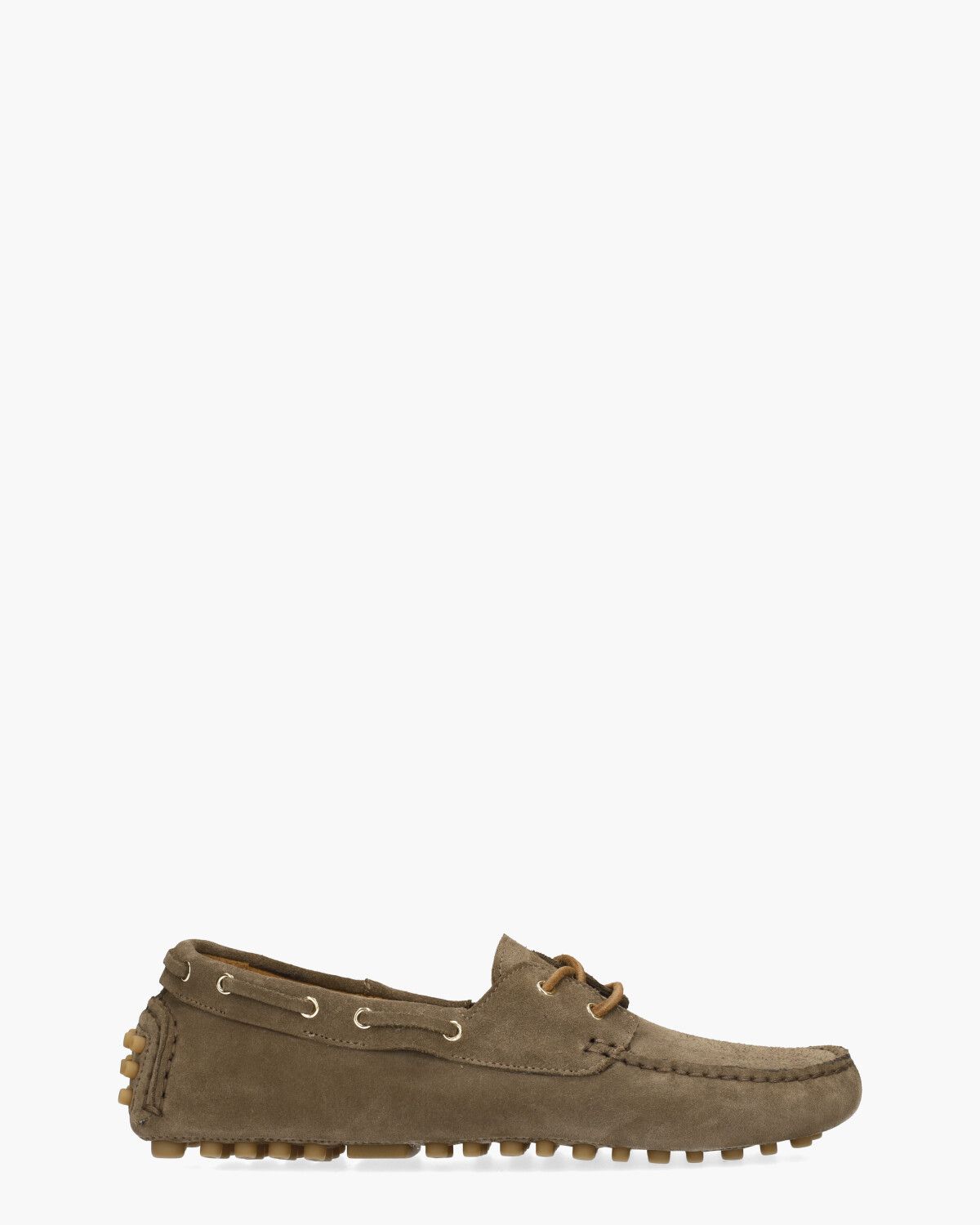 A8571 Taupe Dames Veterschoenen