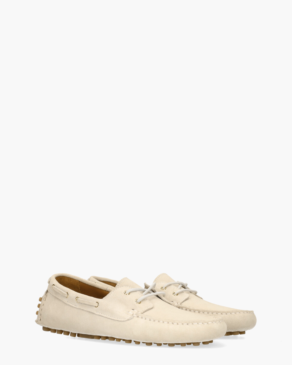 A8571 Off-White Dames Veterschoenen