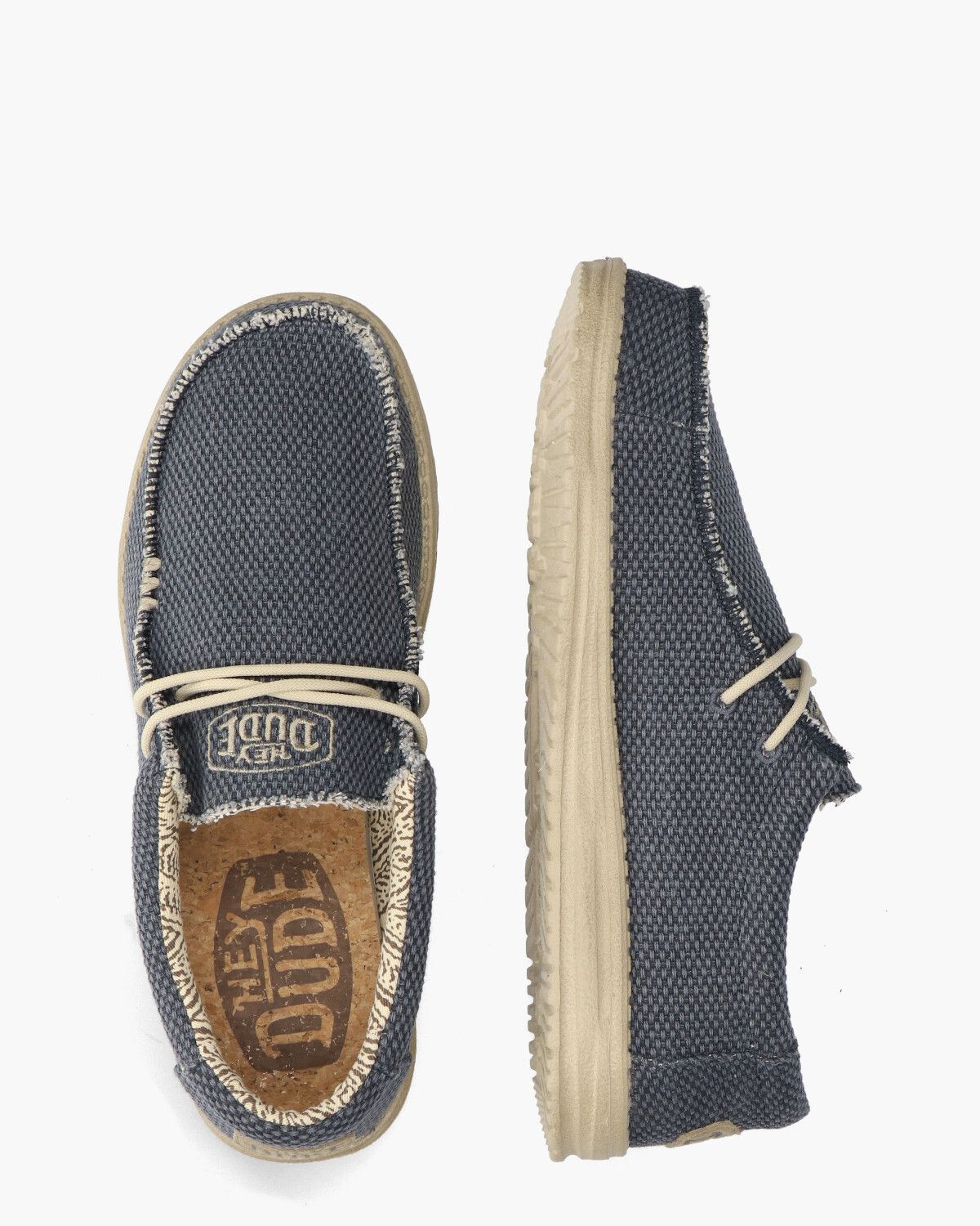Wally Braided Blauw Heren Veterschoenen