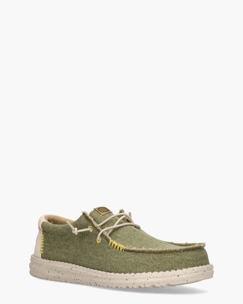Wally Coastline Jute Groen Heren Veterschoenen