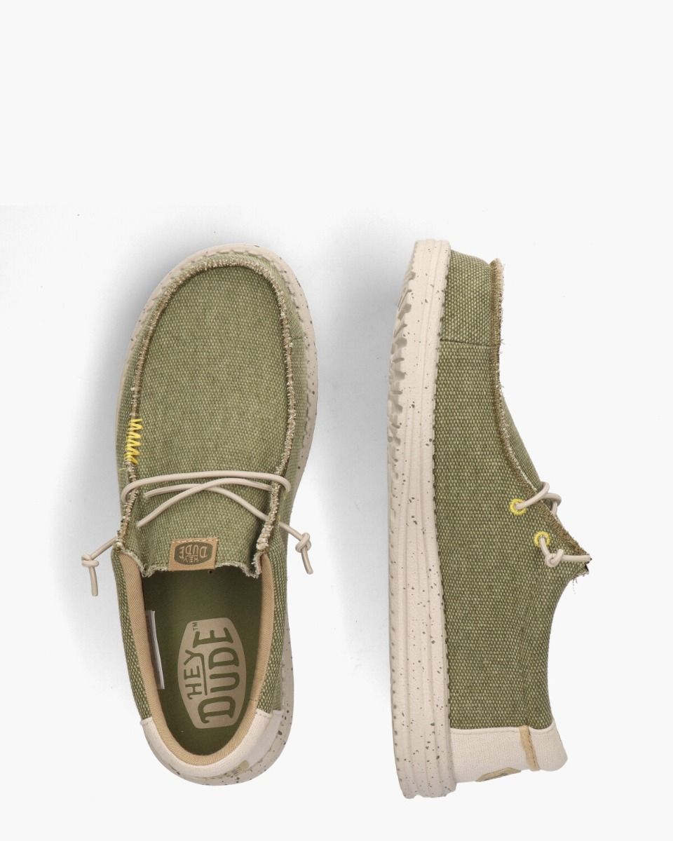 Wally Coastline Jute Groen Heren Veterschoenen