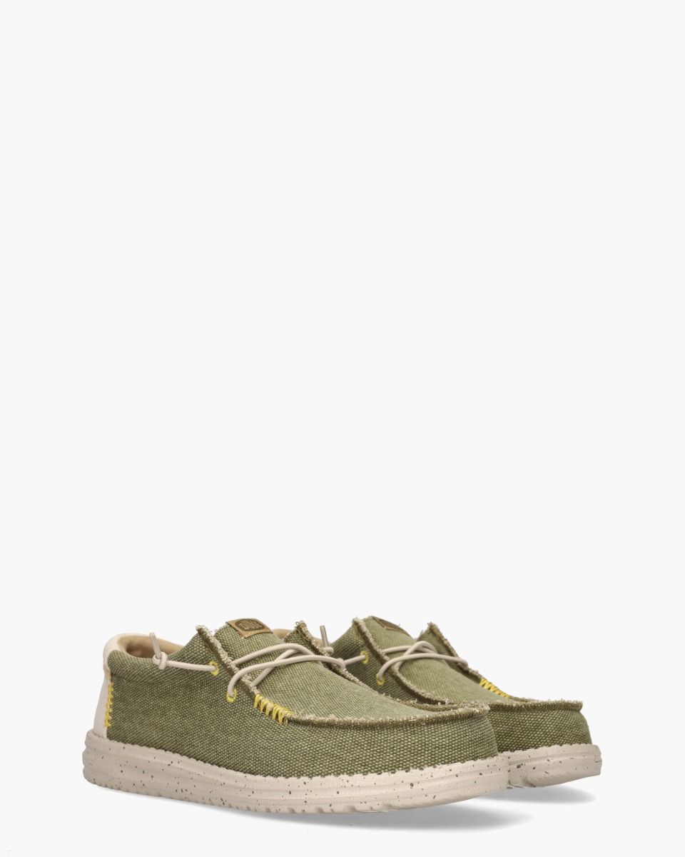 Wally Coastline Jute Groen Heren Veterschoenen