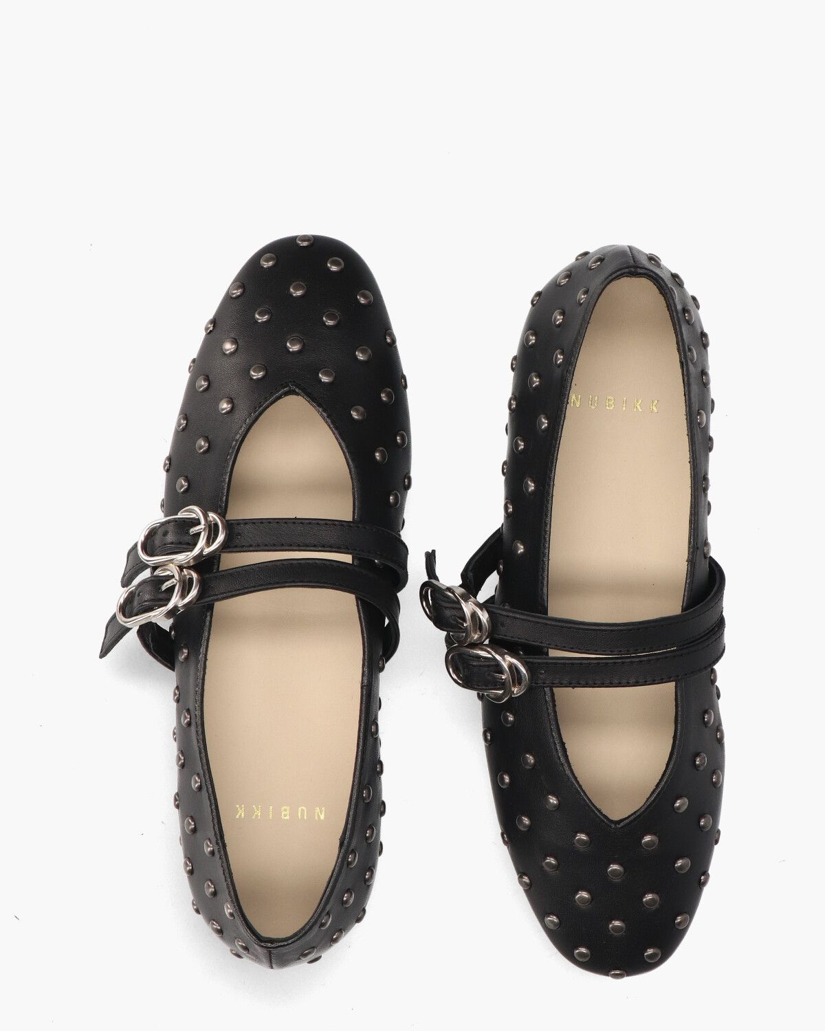 Gisele Grace Studs Zwart Damesballerina's