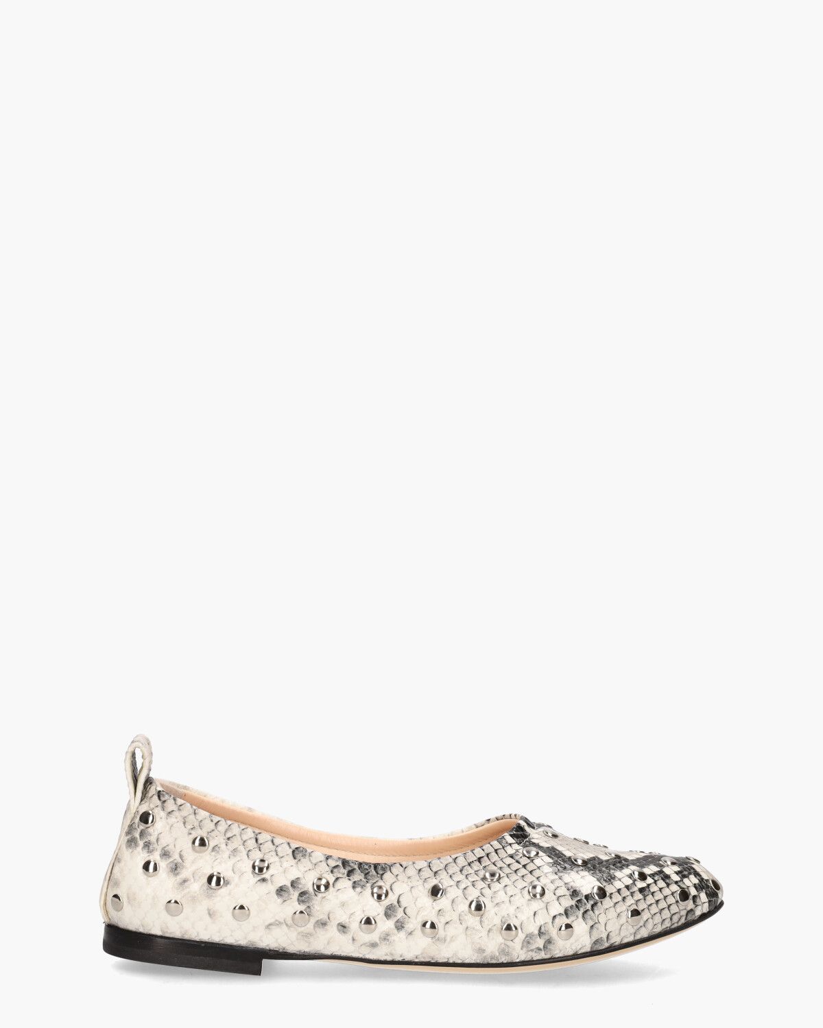 Milly Soft Off-White/Zwart Damesballerina's