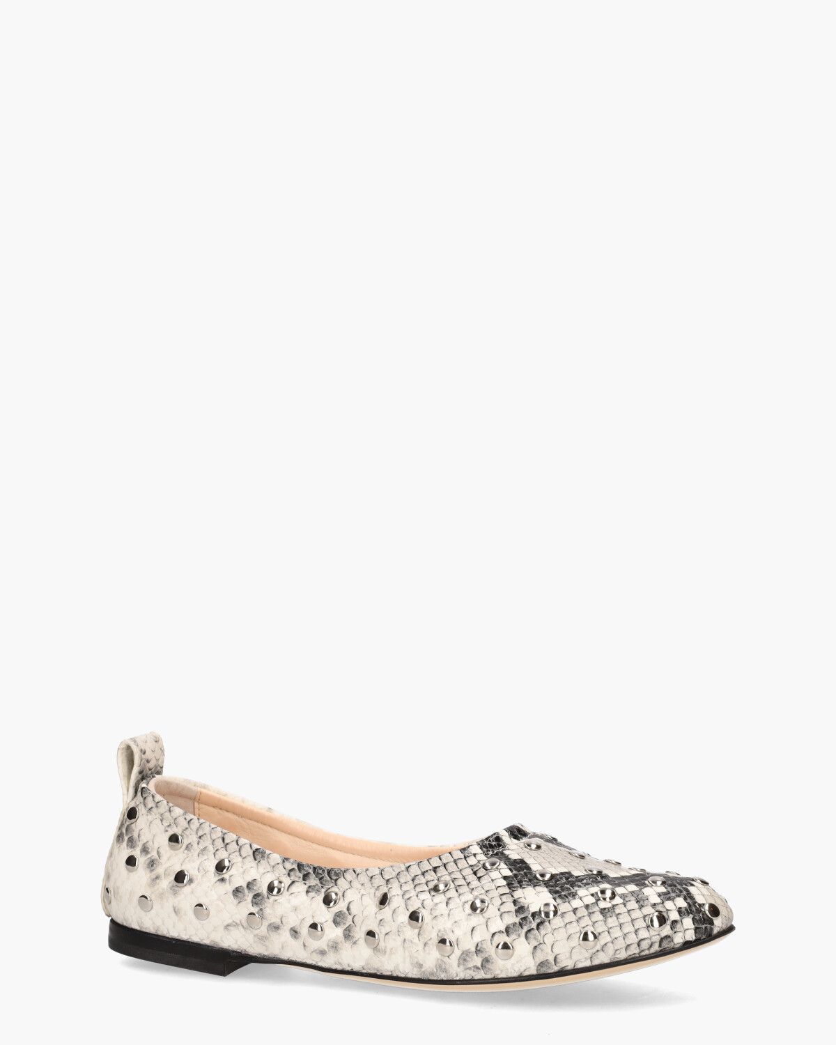 Milly Soft Off-White/Zwart Damesballerina's